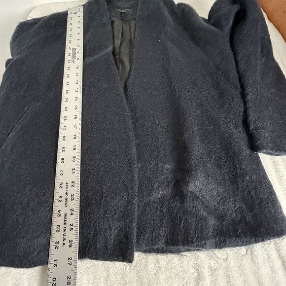 Rag & Bone Womens Mohair Wool Cardigan Jacket Charcoal Size 8 Open Front Lined - Picture 10 of 10